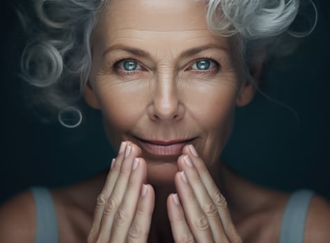 woman on danrk photo