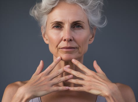 woman on danrk photo