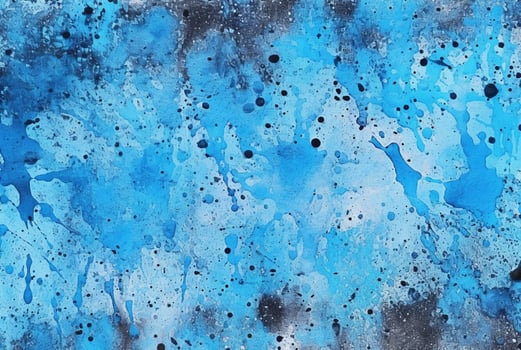Blue cement texture background with watercolor splashes. generative ai photo
