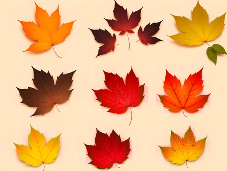 autumn leaves element ai generated photo