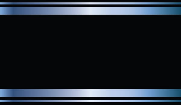 Blue Silver Metal frame luxury design on black background photo