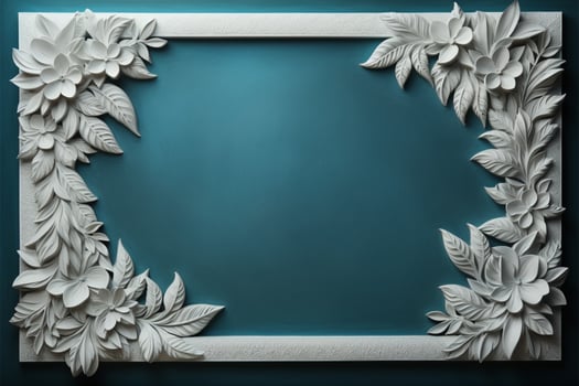 Empty picture frame with space for quotes, products, or photos AI Generated