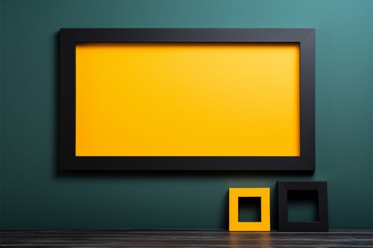Versatile black frame, flat lay design with ample copy space AI Generated photo