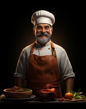 Ai Generated Professional restaurant chef photo