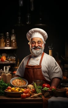 Ai Generated Professional restaurant chef photo
