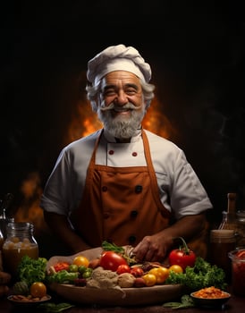 Ai Generated Professional restaurant chef photo