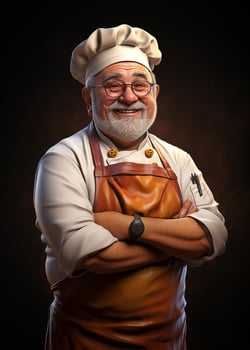 Ai Generated Professional restaurant chef photo