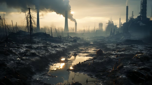 The Impact of Greenhouse Effect on Climate Nature, Generative Ai photo