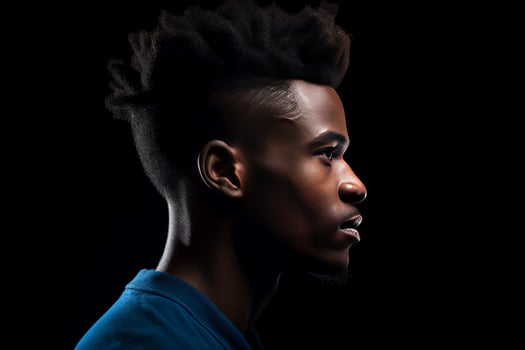 Masculine african male. Generate Ai photo