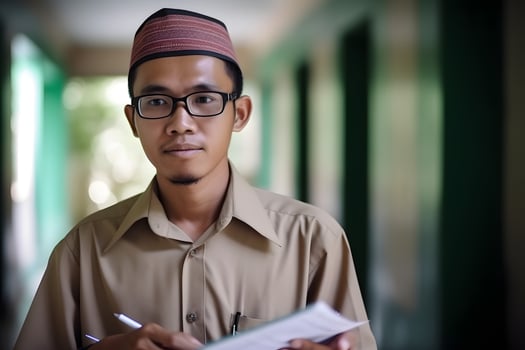 Indonesian male teacher photo