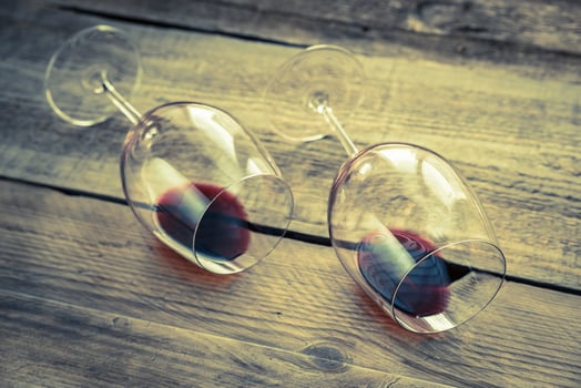 Two glasses with red wine photo