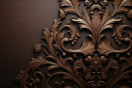 AI Generated Decorative wooden background photo