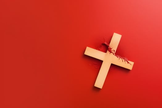 Happy good friday celebration concept with crown of thorns, bible, christian cross and copy space concept by AI Generated photo