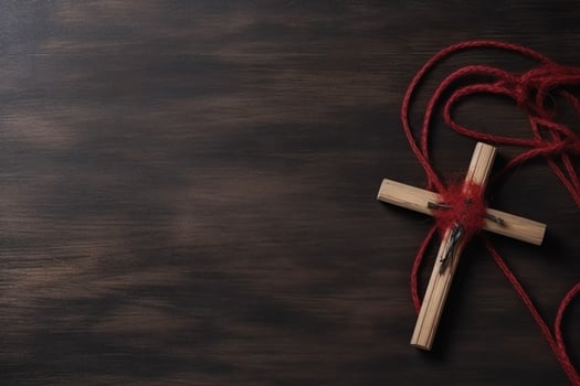 Happy good friday celebration concept with crown of thorns, bible, christian cross and copy space concept by AI Generated photo