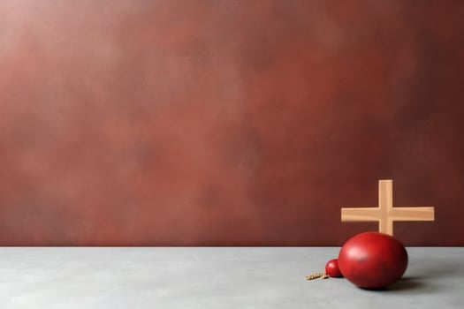 Happy good friday celebration concept with crown of thorns, bible, christian cross and copy space concept by AI Generated photo