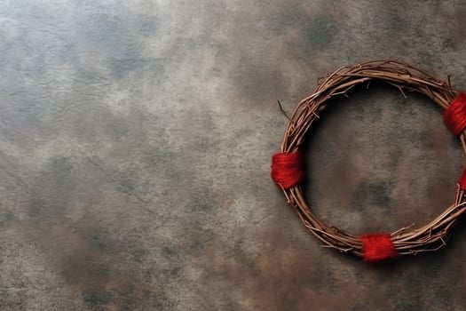 Happy good friday celebration concept with crown of thorns, bible, christian cross and copy space concept by AI Generated photo