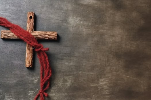 Happy good friday celebration concept with crown of thorns, bible, christian cross and copy space concept by AI Generated photo