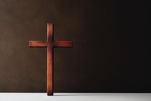 Happy good friday celebration concept with crown of thorns, bible, christian cross and copy space concept by AI Generated photo
