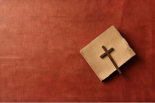 Happy good friday celebration concept with crown of thorns, bible, christian cross and copy space concept by AI Generated photo