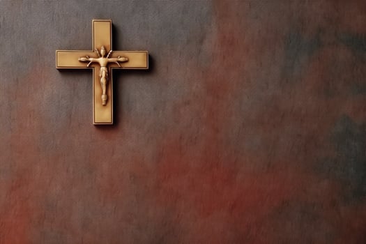 Happy good friday celebration concept with crown of thorns, bible, christian cross and copy space concept by AI Generated photo