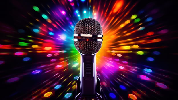 Music karaoke party vivid background photo