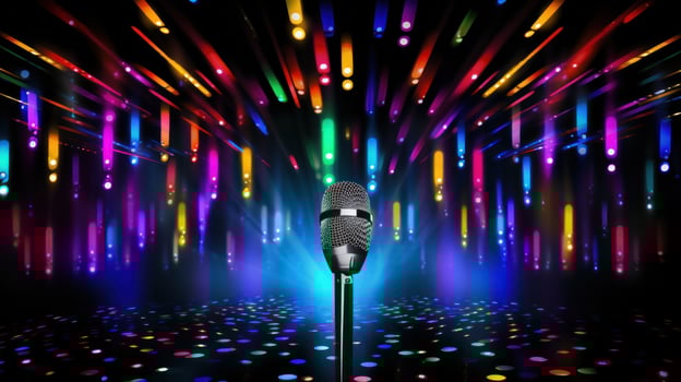 Music karaoke party vivid background photo