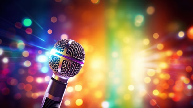 Music karaoke party vivid background photo
