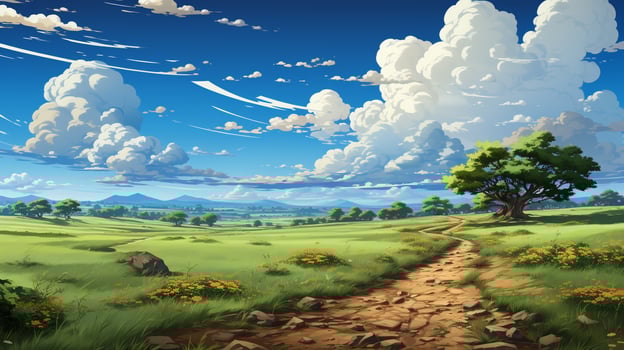 running field background ai photo