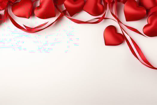 AI Generated Red Hearts Background photo