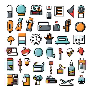 business object icon isolated illustration on white background generative Ai. photo