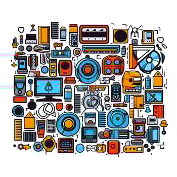 business object icon isolated illustration on white background generative Ai. photo
