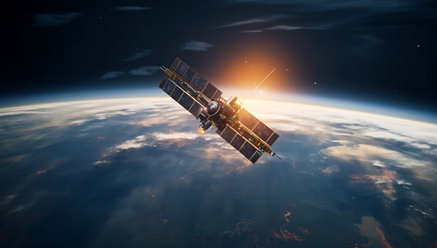 International Space Station orbiting the Earth photo