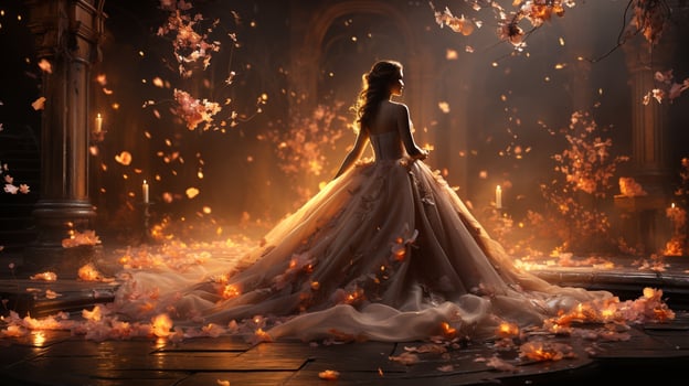 Prince and Empress wedding background ai photo