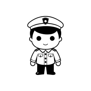 Police Man Vector Design photo
