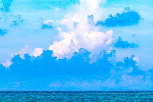 Tropical mexican beach clear turquoise water Playa del Carmen Mexico. photo