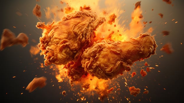 Delicious crispy fried chicken AI Generated photo