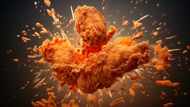 Delicious crispy fried chicken AI Generated photo