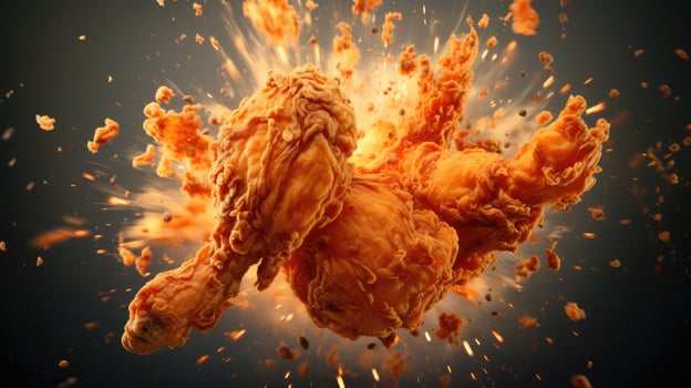 Delicious crispy fried chicken AI Generated photo