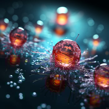 close-up photo of the virus Generative AI