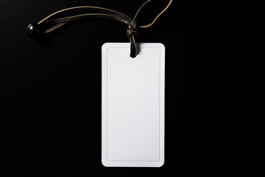 Layout of a white empty tag. AI generated photo