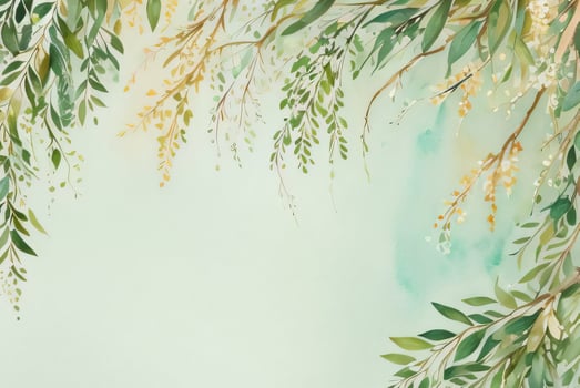 Lexury Watercolor Eucalyptus Background photo