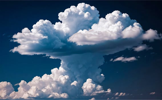The Photo of the Fluffy Clouds Background Wallpaper
