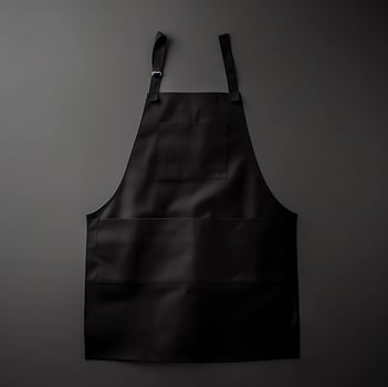 AI generated Mockup of a blank empty white apron displayed on a mannequin, for shop branding identity, generative ai photo