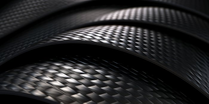 Carbon Fiber Texture Background. Black Rubber Texture Background. Generative AI photo