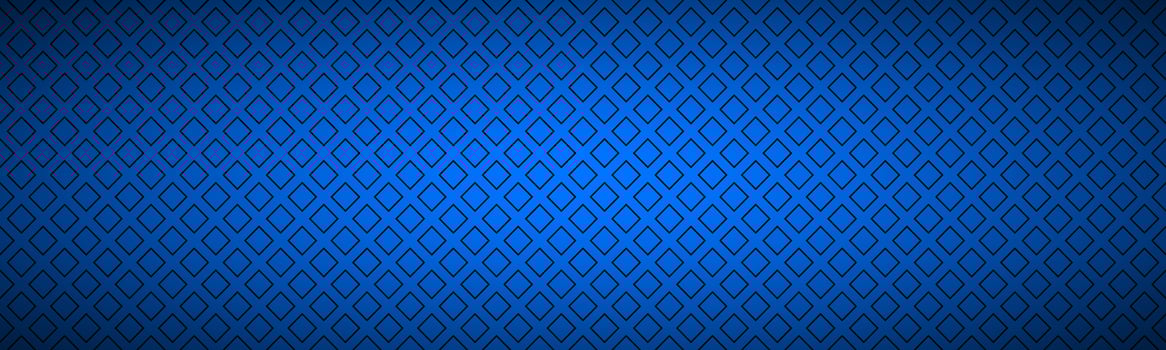 Blue abstract banner with outline of squares. Simple vector header photo