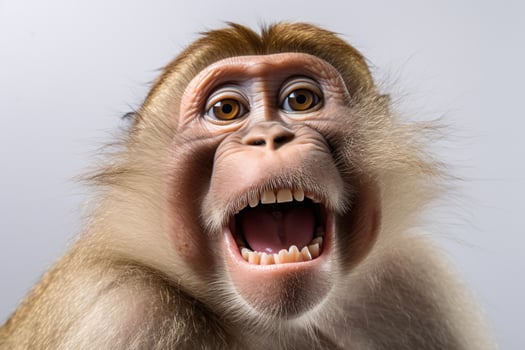funny photos of monkeys taking selfies. ai generated