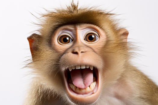 funny photos of monkeys taking selfies. ai generated