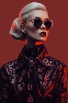 Ai Generative Photo portrait of a fashion women