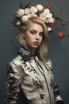 Ai Generative Photo portrait of a fashion women