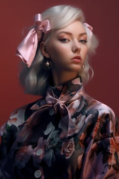 Ai Generative Photo portrait of a fashion women
